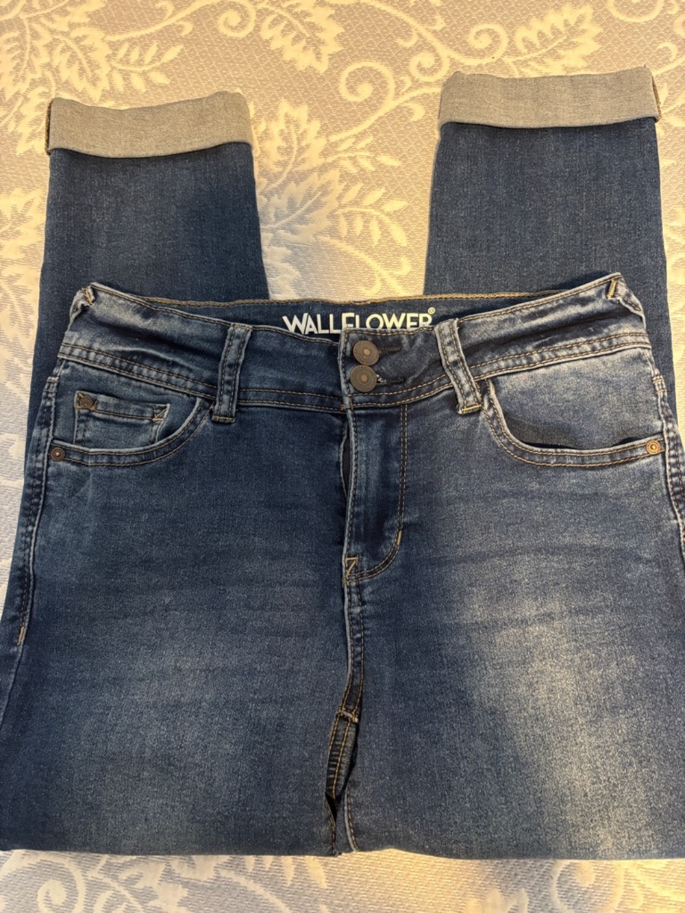 Wallflower Dark Blue Ultra Fit Jeans with Contrast Stitching